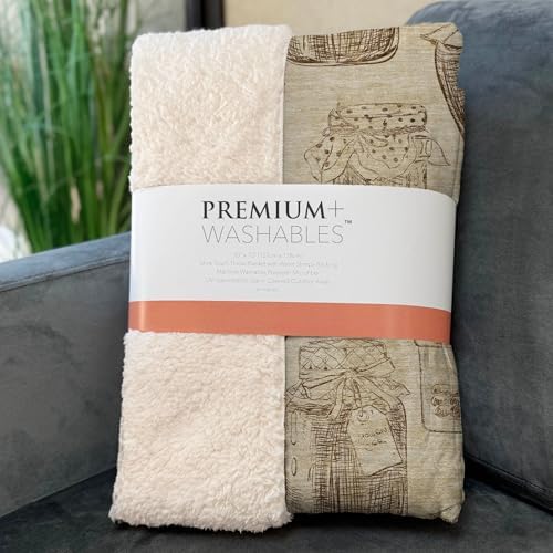 Addison Rugs ASB173 Beige 50" x 70" Oversized Sherpa Throw Blanket