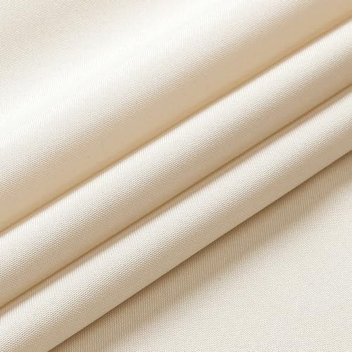 Wewoch Beige Rectangle Tablecloth Water Resistant Washable Polyester