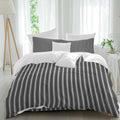 Geometric Grey, Duvet Cover Set Queen Size, Abstract Contemporary
