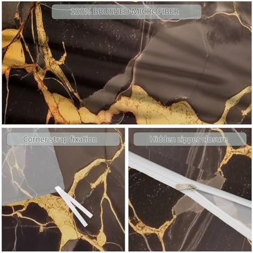 Dark Gray Print Duvet Cover, Abstract Stone Texture Pattern Soft