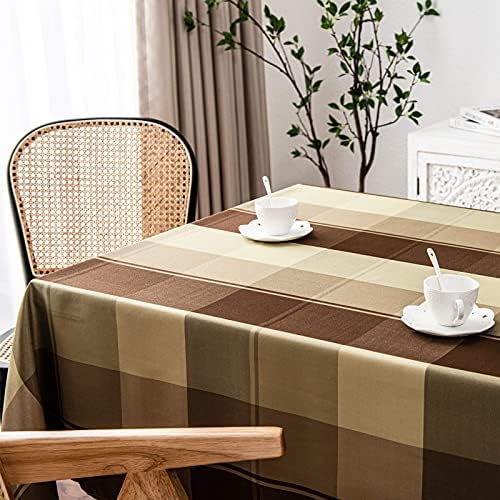 Melodieux Plaid Check Rectangle Tablecloth Holiday Outdoor Table Cover