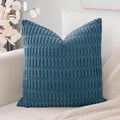OTOSTAR Corduroy Decorative Throw Pillow Covers 22x22 Inch Super Soft