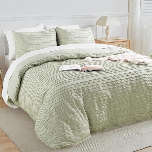 NEXHOME PRO Duvet Cover King,3 Pieces Boho Tufted Duvet Cover Set