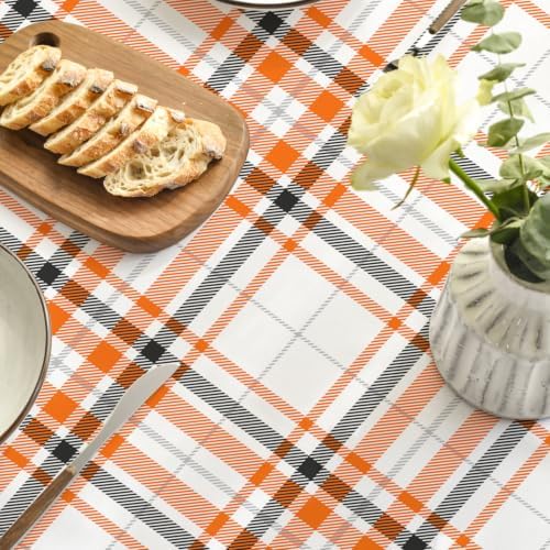 Horaldaily Halloween Tablecloth 90 x 90 Inch Round Black Yellow