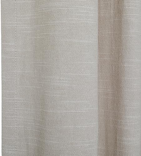 ChadMade Oatmeal Cotton Linen Curtain Light Filtering 52 x 84 Inch