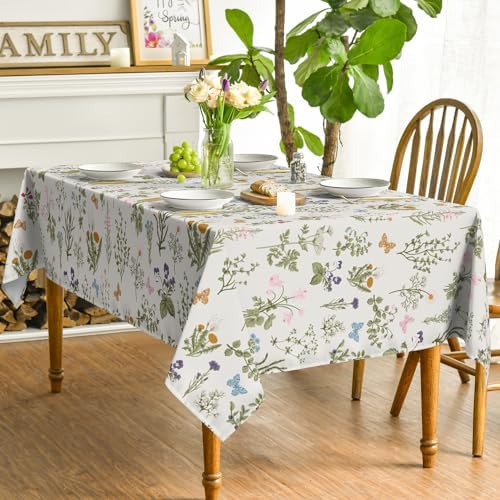 Horaldaily Spring Tablecloth 60 x 60 Inch Square Watercolor