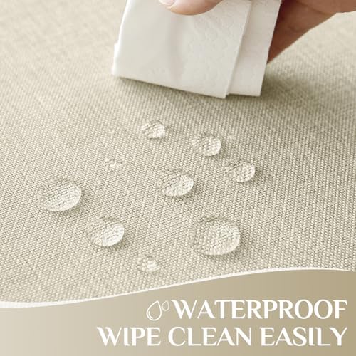Softalker Large Cream Table Cloths Rectangular 60x104 inch Faux Linen
