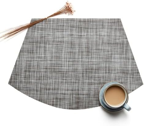 Kitchen Placemats Set of 10 Braided, Decorative Table Mats Wipeable