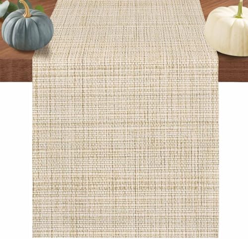 Table Runner Minimalist Beige Table Runners 13x108in Modern Rustic