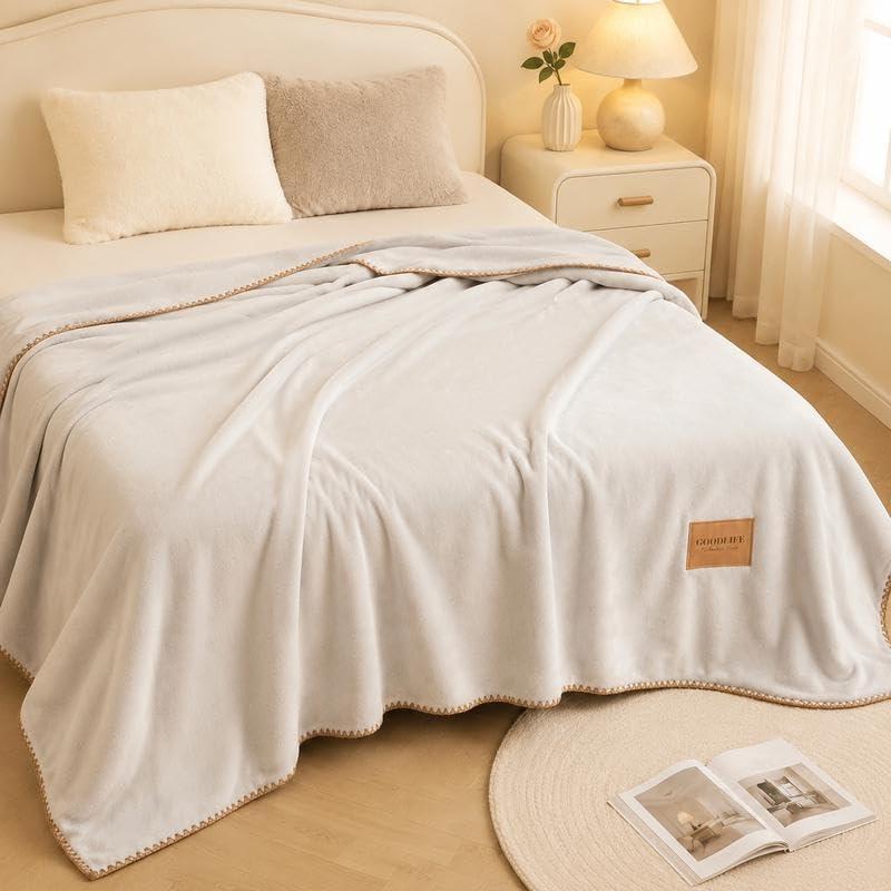 Fleece Throw Blankets, Lightweight Warm Soft Cozy Bed Blanket, All
