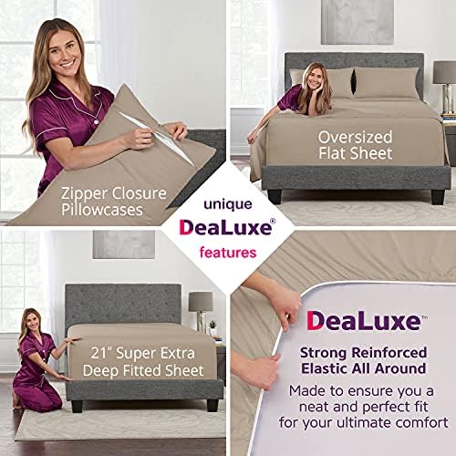 Extra Deep Pocket Queen Sheet Sets 4 Piece Queen Bed Sheets Set