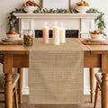Sand Brown Table Runner, Country Vintage Minimalist Solid Color