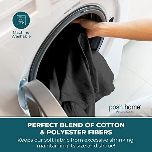 Posh Home King Size Jersey Knit Sheet Set, 4-Piece - Soft & Breathable