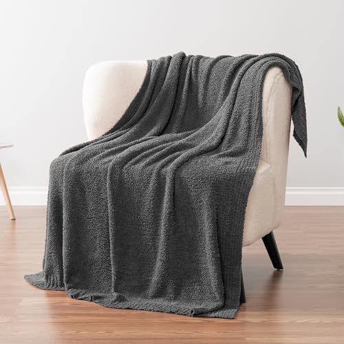 PAVILIA Super Soft Throw Blanket for Couch, Fluffy Cozy Lightweight