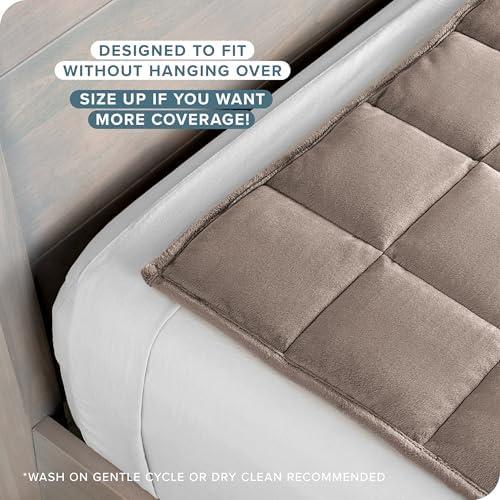 Bare Home Minky Fleece Weighted Blanket (Taupe, 60"x80" 17lbs)