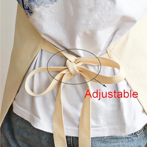 2 Pack Kitchen Cooking Aprons with Pockets for Men Women Canvas