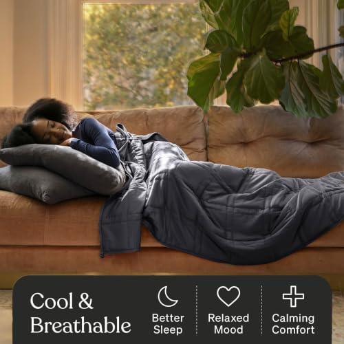 Baloo Weighted Blanket for Adults 25 lb King (Midnight, 80"x87")