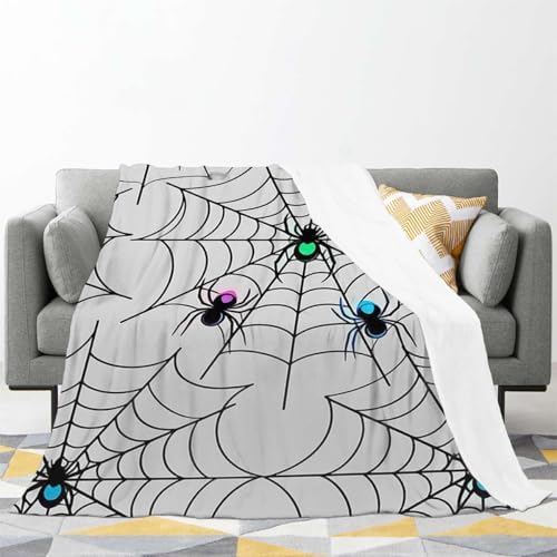 Modern Style Reversible Plush Fleece Throw Blanket Minimalist Fuzzy