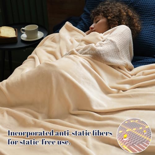PHF Fleece Blanket King Size 108x90-300GSM Lightweight Airy Warmth