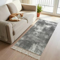 Modern Minimalist Hallway Runner Rug 2'x5', Abstract Painting Texture