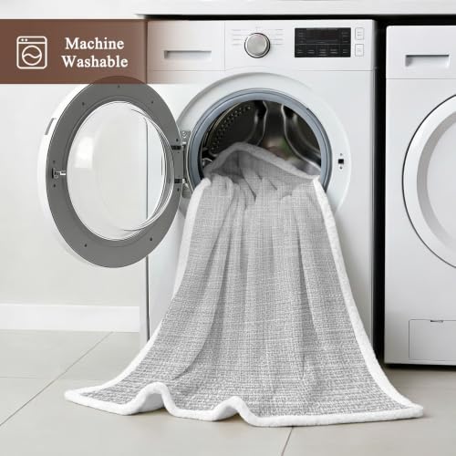 Silver Gray Solid Sherpa Fleece Blanket Minimalist Cloth Cool Gray