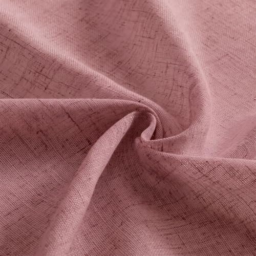Ruffle Linen Shower Curtain 72x84, Linen Blend with Gathered Flounce