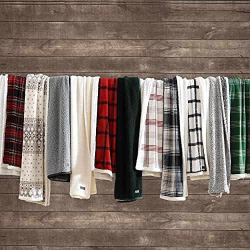 Eddie Bauer - Throw Blanket, Reversible Sherpa Bedding, Medium Weight