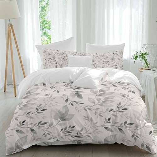 Vintage Botanical Duvet Cover Full Size Bedding Set 4 Pieces, 1