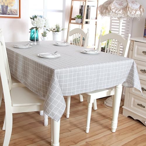 Rectangle Checkered Tablecloths for Indoor and Outdoor, Machine