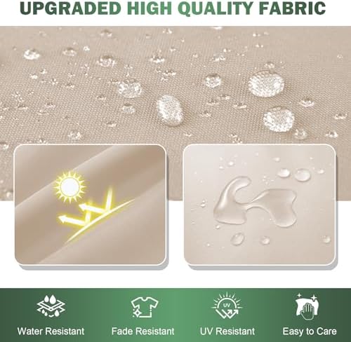 Outdoor Chair Cushions Set of 2, 19x19x3 Inch Waterproof & Fade
