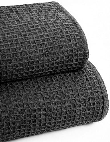 100% Cotton Waffle Weave Blanket, King Size 90 x 108 Inches, 300 GSM
