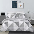 Vaulia Microfiber Modern Duvet Cover King, Grey