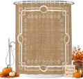 Long Shower Curtains 72" x 84", Taupe Gray Botanical Washable Shower
