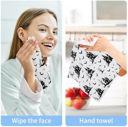White Manors Cotton Washcloths Set, 6 Pack Face Towels
