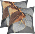 jejeloiu Leaf Pattern Throw Pillow Covers 22 x 22-Inch Kids Leaves