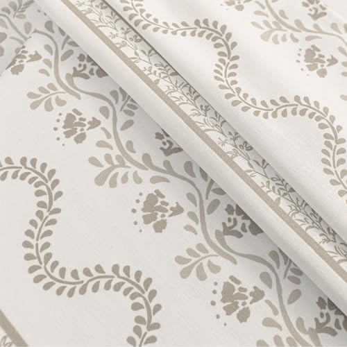 Linen Curtains 96 Inches Long 2 Panel Set,Modern Farmhouse Floral