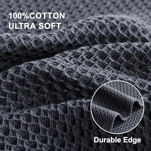 joybest Cotton Kitchen Dish Cloths, 8-Pack Waffle Weave Ultra Soft