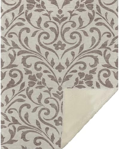 Addison Rugs ASB875 Taupe 50" x 70" Oversized Sherpa Throw Blanket