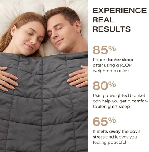 RJOP Cooling Weighted Blanket for Adults (10lbs, 48"x72") Heavy