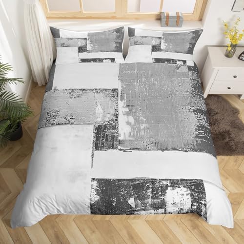 jejeloiu Abstract Duvet Cover Queen Size Modern Abstract Art Bedding