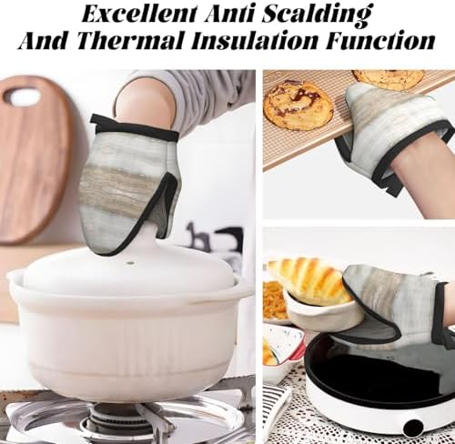 Mini Silicone Oven Mitts, Heat and Slip Resistant Kitchen Mittens