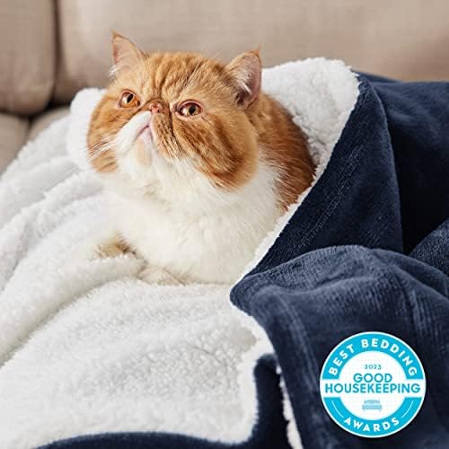Bedsure GentleSoft Sherpa Fleece Blankets King Size for Bed