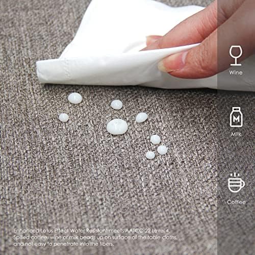 BALCONY & FALCON Rectangle Table Cloth Waterproof Taupe Gray 95"x55"
