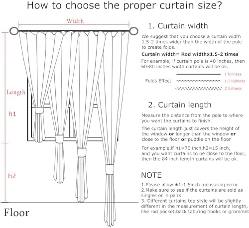 Vision Home Natural Pinch Pleated Light Filtering Curtains 120 inch