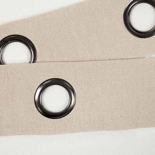 Lush Decor Faux Linen Grommet Colorblock Window Curtain Panel Single