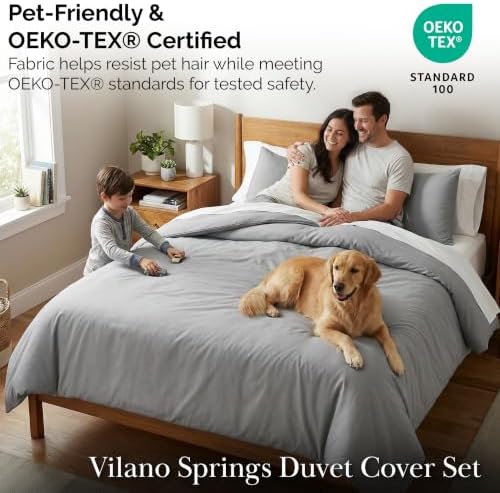 Oversized Twin Duvet Cover/Twin XL Set Zipper 69x98 1 Shams Soft Steel