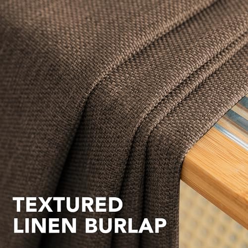 H.VERSAILTEX Room Darkening Linen Curtain for Bedroom/Living Room