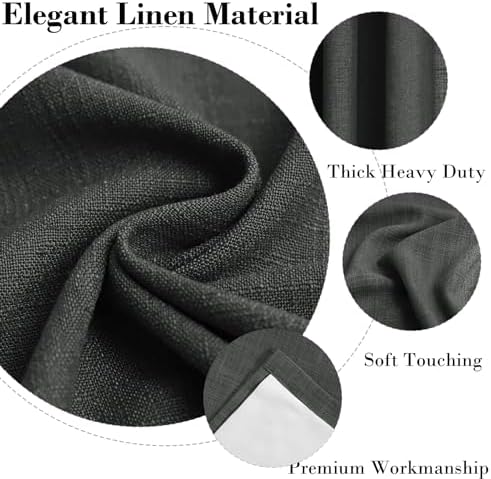 cololeaf 120 Inches Long Blackout Curtains for Bedroom High Ceiling