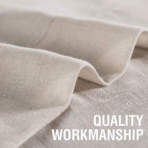 H.VERSAILTEX Natural Linen Blended Semi Sheer Curtains 84 Inches Long