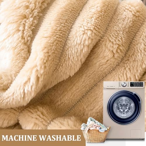 Faux Fur Rabbit Fur Throw Blanket,Luxury Fuzzy Throw Blanke,Cozy Plush